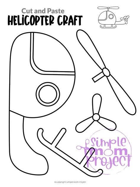 Helicopter Cut and Paste Craft – Simple Mom Project Store