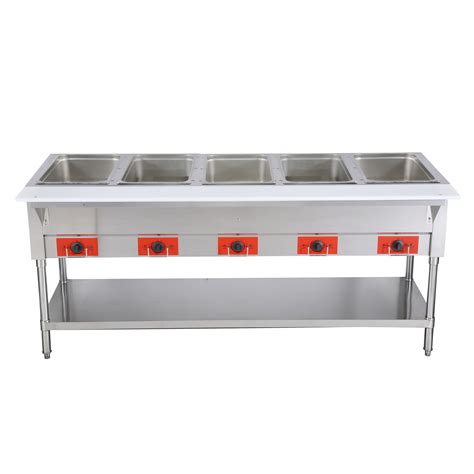 72-inch Electric Steam Table with Cutting Board and Undershelf – Omcan