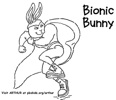 PBS Kids: Arthur: Bionic Bunny's Coloring Page