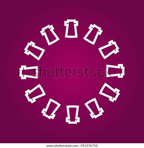 Conference Table Round Table Stock Vector (Royalty Free) 591276710 | Shutterstock