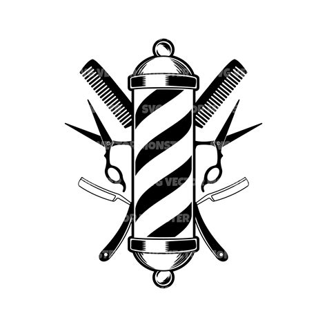 Barber Tattoo, Barber Logo, Vector Cut Files, Vector File, Barber Shop Pole, Men Logo ...