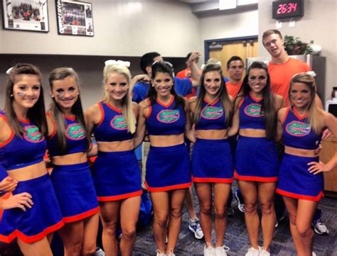 Gators Cheerleaders | Cheerleading outfits, Football cheerleaders ...