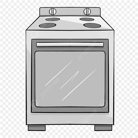 Gray Line Clipart Hd PNG, Gray Line Kitchen Oven Clip Art, Oven Clipart ...