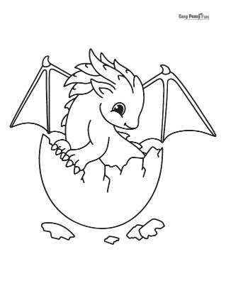 Dragon Coloring Pages - 30 Printable Sheets - Easy Peasy and Fun