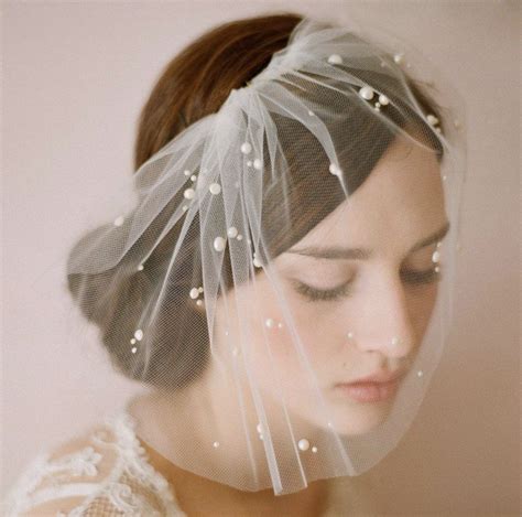 #Bridal Elegant Veil Pearl Cover Face Hair Accessories Hat Gauze #Veil Headdress Hair Bands # ...