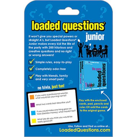 Loaded questions game sample questions - virtduck