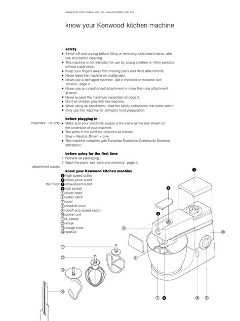 Kenwood Chef KM300, KM400, KM800 English Only | PDF | Baking | Cakes