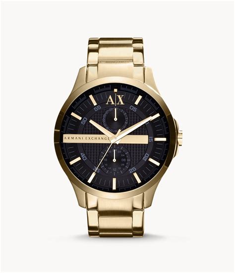 EMPORIO ARMANI MULTIFUNCTION GOLD-TONE STAINLESS STEEL WATCH – Time Vault