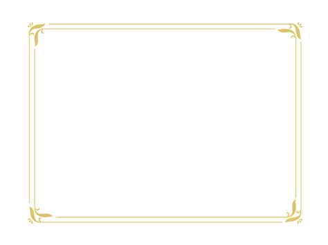 Simple Gold Certificate Backgrounds | Border & Frames Templates | Free PPT Grounds