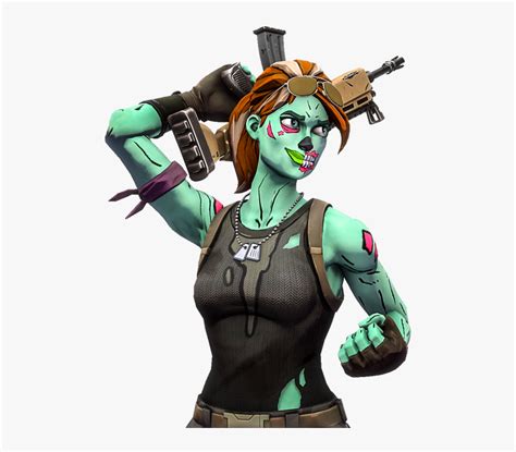 Fortnite Skin Zombie Girl, HD Png Download , Transparent Png Image - PNGitem