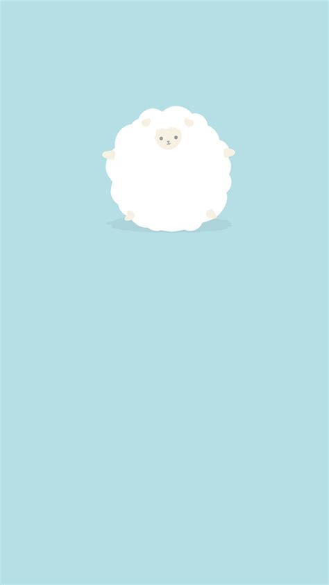 a white sheep standing in the middle of a blue sky