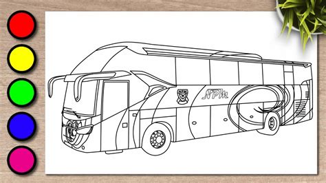 NPM Indonesian Buses Drawing and Coloring - How to Draw Bus - YouTube