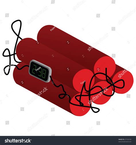 Jpeg Cartoon Illustration Of A Bomb With A Timer - 27153199 : Shutterstock