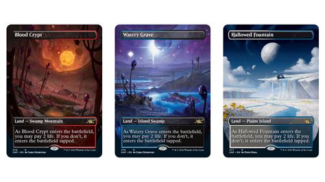 MTG Unfinity reveals space-themed Shock Lands