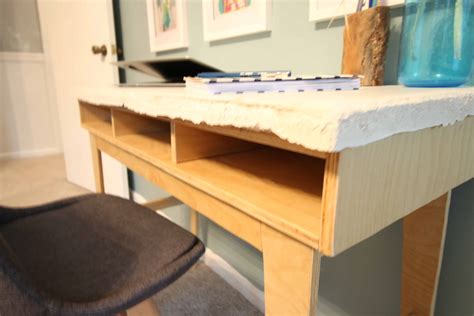 DIY Plywood Concrete Desk