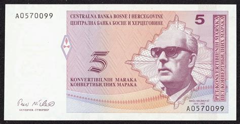 Bosnia and Herzegovina 5 Convertible Maraka|World Banknotes & Coins ...