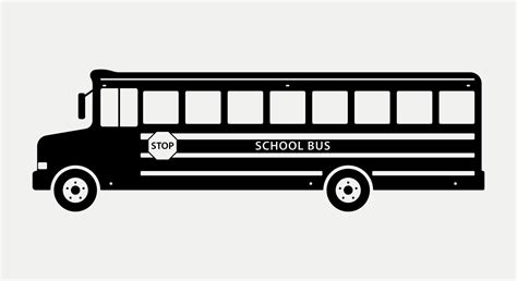 School Bus Transportation Vehicle Silhouette Illustration. 7781019 ...