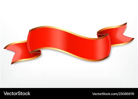 Red ribbon Royalty Free Vector Image - VectorStock