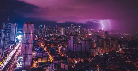 City Skyline during Night Time · Free Stock Photo
