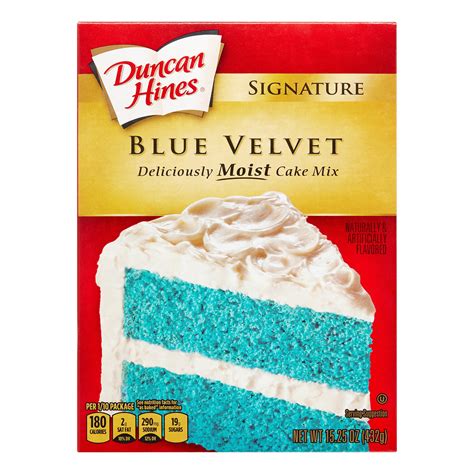 Duncan Hines Signature Layer Cake Mix Blue Velvet 15.25 oz - Walmart ...