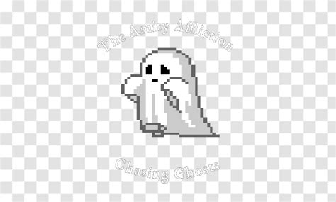 Pixel Art Ghost - White Transparent PNG