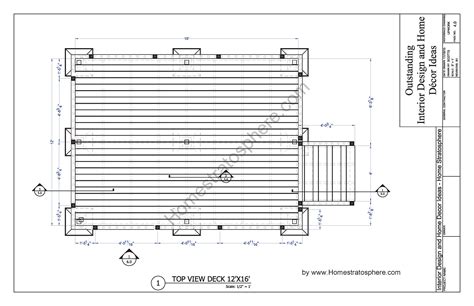 Free 12' X 16' Deck Plan Blueprint (with PDF Document Download)