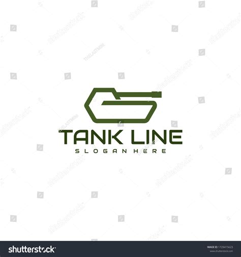 Tank Logo Line Design Vector Stock Vector (Royalty Free) 1729415623