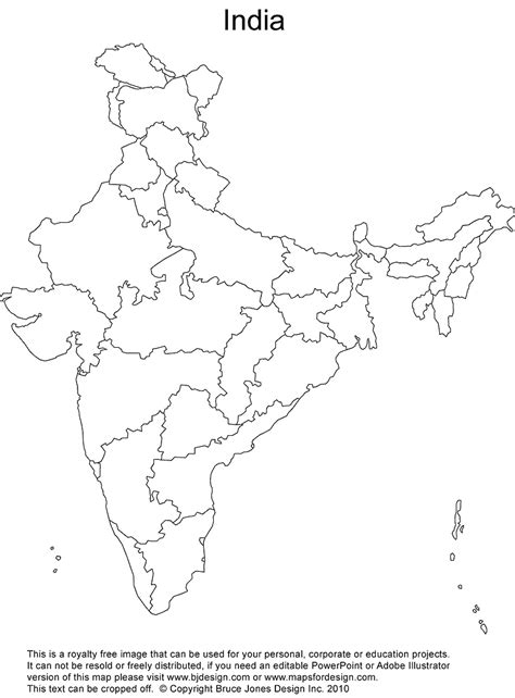 India 2012: Blank India map