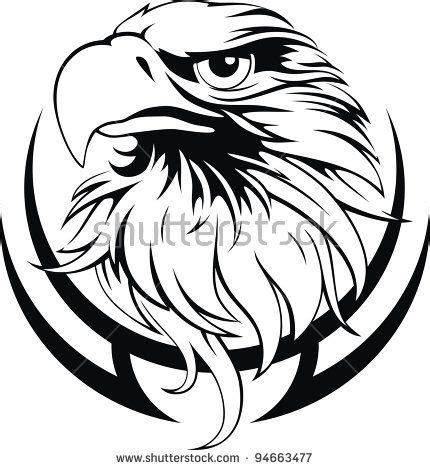 Head of an eagle in the form of the stylized tattoo | Eagle tattoos, Eagle art, Line art vector