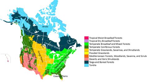 Physical Regions Of North America Map - United States Map