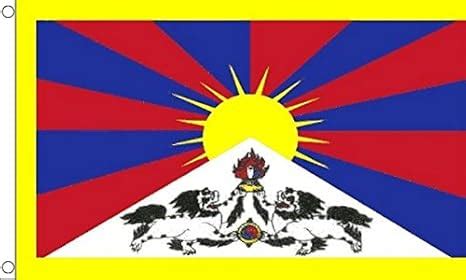 Amazon.com : Tibet Flag - Large 5 x 3 FT 150cm x 90cm ...