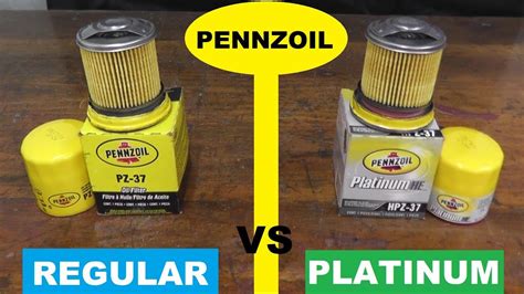 Pennzoil Oil Filter Comparison | Regular Spin-On vs Platinum HE - YouTube