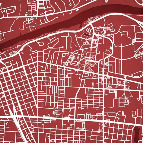 University of Alabama Campus Map Art - City Prints