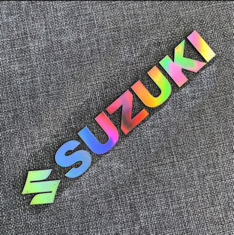 Suzuki logo Motorcycle Sticker Laser Reflection Block Scratches Locomotive Waterproof sticker ...