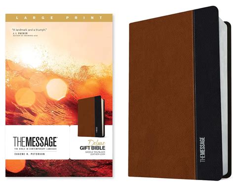 Amazon.com: The Message Deluxe Gift Bible, Large Print (Leather-Look ...