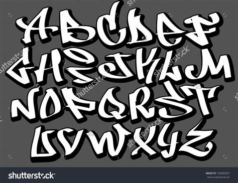 http://image.shutterstock.com/z/stock-vector-graffiti-font-alphabet-letters-hip-hop-type ...