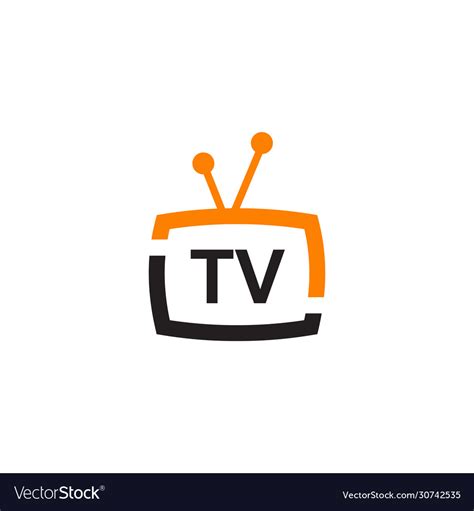 Tv or television channel logo design template Vector Image