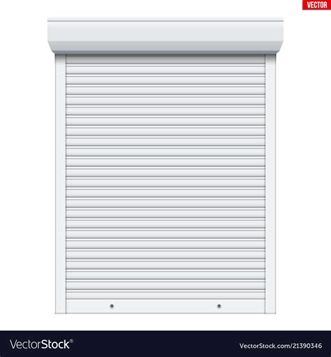 White roller shutters isolated Royalty Free Vector Image