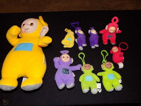 Teletubbies Yellow LALA Talking 16"1998 Playskool Lot 8 Dolls | #1916960409