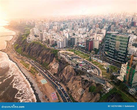 LIMA, PERU - December,12, 2018: Aerial Of Buildings Of Downtown ...