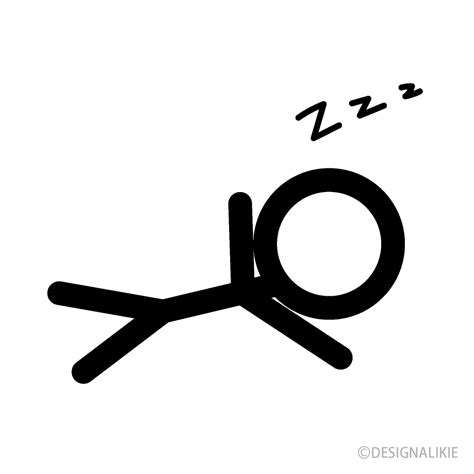 Sleeping Stick Man Clip Art Free PNG Image｜Illustoon