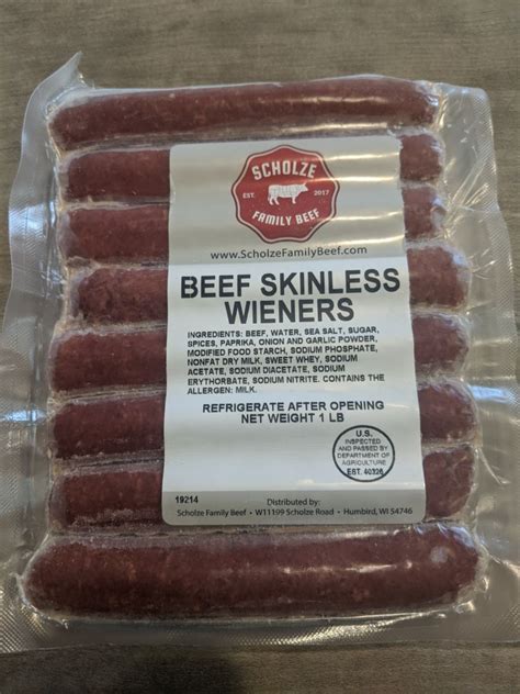 All Beef Skinless Wieners - Scholze Family Beef