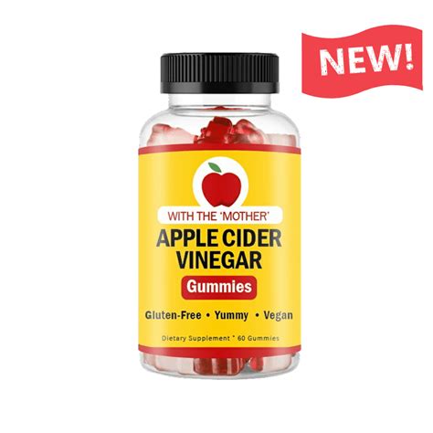 Apple Cider Vinegar GUMMIES 1000mg - 60 ct - Weight Loss Snack - Anxiety Relief - Immunity ...