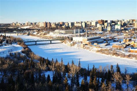 Winter city edmonton stock photo. Image of bridge, float - 8127990