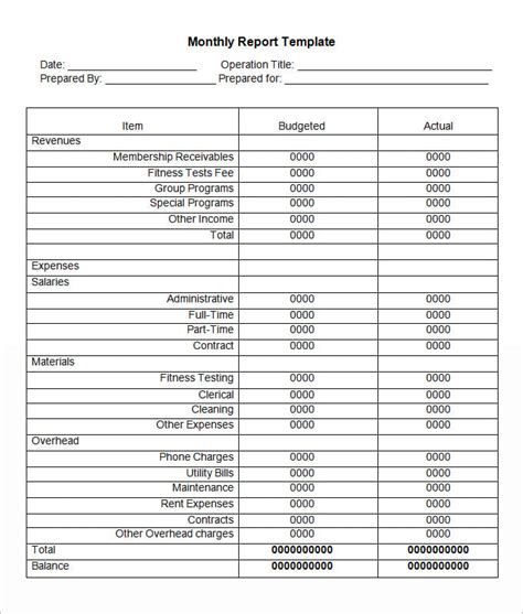 40+ Monthly Management Report Templates in PDF | Google Docs | Excel | Apple Pages