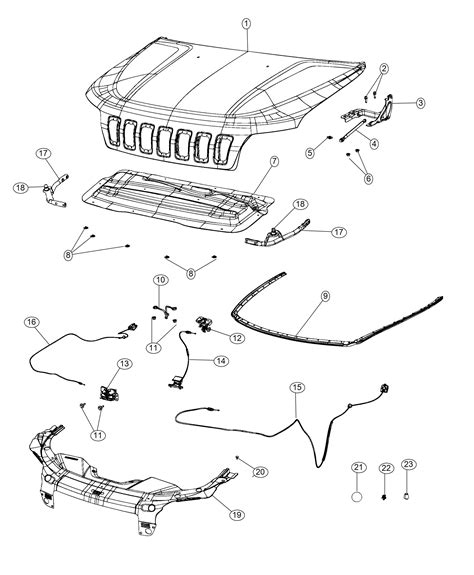 Jeep Cherokee Release. Hood latch. Body, related - 68290773AC | Jeep ...