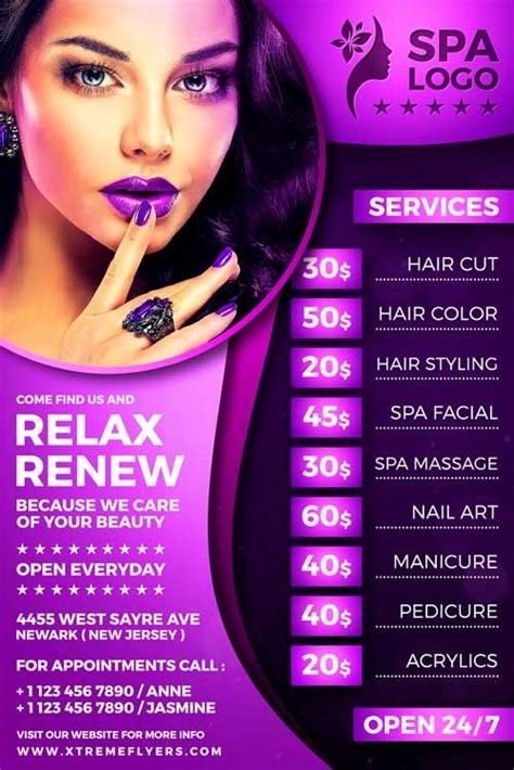 Beauty Salon Flyer Template was designed to advertise a grand opening related to this business ...