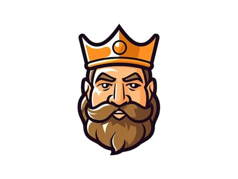 Premium AI Image | King mascot emoji sticker logo simple flat illustration badge Generative AI