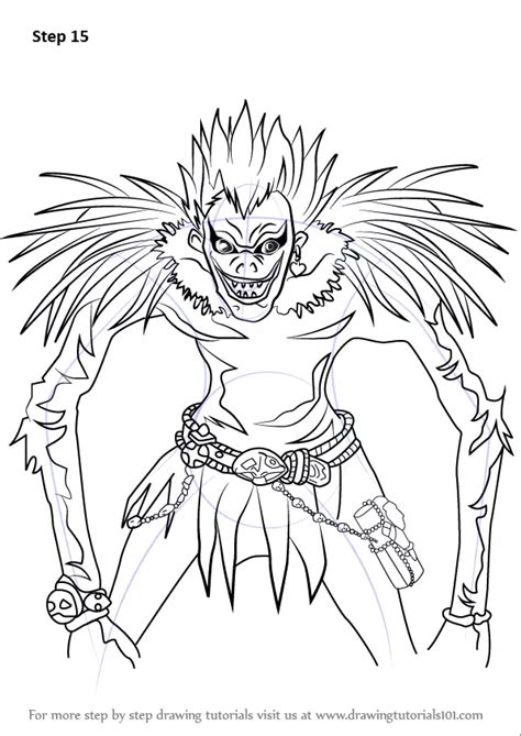 How to Draw Ryuk from Death Note (Death Note) Step by Step ...