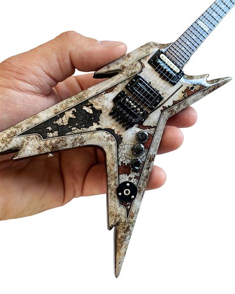 Buy AXE HEAVEN Dimebag Darrell Dean Razorback Mini Guitar - Rust Razorback Guitar Collectible ...